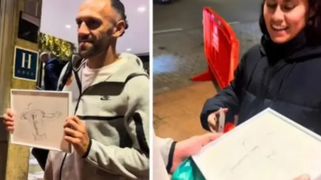 Vedat Muriqi takon një tifoze, pranon një dhuratë nga ajo