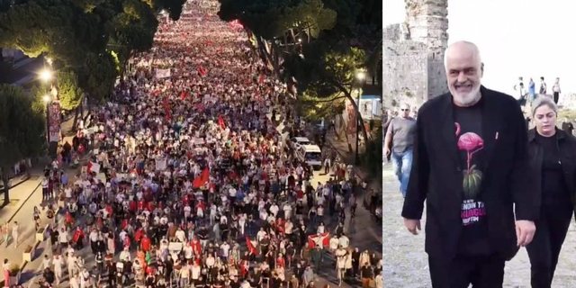 Protestuesin derdhen në shesh/ Edi Rama u dërgon “selam” nga Shkodra, befason me detajin…